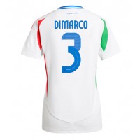 Camisa de Futebol Itália Federico Dimarco #3 Equipamento Secundário Mulheres Europeu 2024 Manga Curta